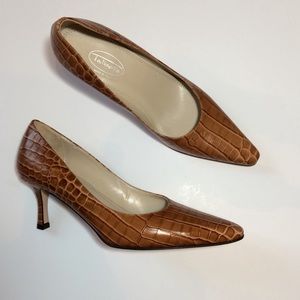 Talbots Leather Alligator Print Heel Sz7m